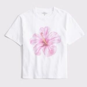 Abercrombie & Fitch Short-Sleeve Hibiscus Graphic Relaxed Tee